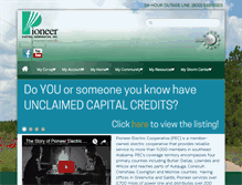 Tablet Screenshot of pioneerelectric.com